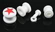 UV White Color Plugs 10g - Sold as a Pair