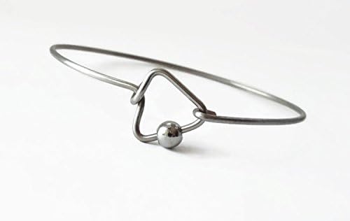 Ball -n- Hook Bangle Bracelet - Stainless Steel - All sizes - Ships Priority