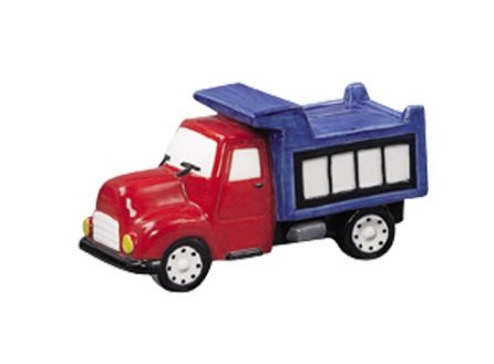 Ceramic Dump Truck Designed Bank - Coin Bank, Piggy Bank - Red and Blue 6