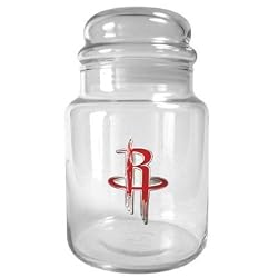 Houston Rockets 31oz Glass Candy Jar - Primary Logo NBA Basketball