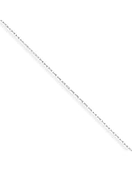.6mm, 14 Karat White Gold, Cable Rope Chain - 16 inch