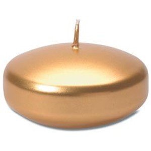 Darice Unscented Floating Candle Disk 12 Pack - Metallic Gold