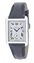 Dreyfuss and Co DGS00007-21 Mens Silver Roman Dial Black Leather Strap Watch