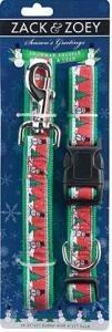 Season Greetings Snowman Shuffle Small Dog Collar and Leash
