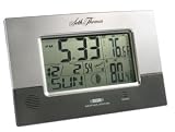 Seth Thomas Grey Case with Grey Dial Rectangular Radio Controlled Digital Thermometer Alarm Clock