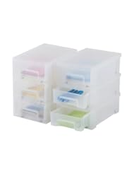 IRIS 6-Piece Desktop Stacking Drawer, Small, Clear
