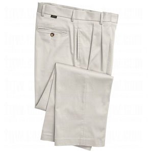 Greg Norman Performance Cotton Pleated Pant, Sandstone, 32 X 30