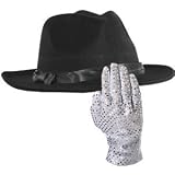 Kids Michael Jackson Hat and Glove Costume Set