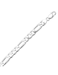 Sterling Silver 30 Inch Figaro 220 Chain Necklace - 8.0mm Wide