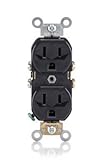 Leviton BR15-E 15-Amp, 125-Volt, Narrow Body Duplex Receptacle, Straight Blade, Commercial Grade, Se