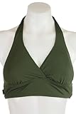 IMAGE OF Anne Cole Locker Olive Banded Halter Bikini Top, Small