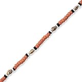 Pink Coco Bead Ankle Bracelet Adjustable Length Nassa Tiger Shell