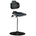 Milagon Brio 12 Series WSP1211TPU Polyurethane Foam Seat on Enamel Disc Base Chair with Edging, High Profile, 24"-34" Adjustment Height