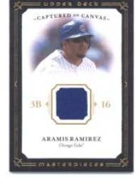2008 Upper Deck / UD Masterpieces Captured on Canvas #RA Aramis Ramirez - Chicago Cubs (Piece of Authentic Game Used Jersey) (Baseball Cards)