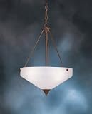 3 Lt Pendant, Tannery Bronze, Clear Etched glass