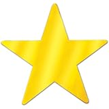Beistle 12-Pack Metallic Star Cutouts, 3.5-Inch