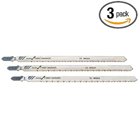 BOSCH T718BF3 7-Inch 14TPI Sandwich Material Jig Saw Blade - 3 Pack