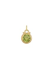 August Peridot Charm in 24 Karat Gold Vermeil