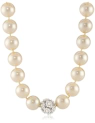 Carolee "American Girl" Pearl Tone Collar Necklace, 16"