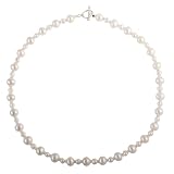EXP Sterling Silver White Fresh Water Pearl Necklace