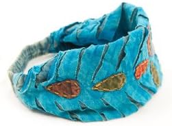 Earth Divas CHB-131 Cotton Made Lightweight Girls Headband, Blue Color