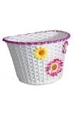 BASKET ACCLAIM PLASTIC LARGE WHITE/PINK W/FLOWERS
