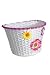 BASKET ACCLAIM PLASTIC LARGE WHITE/PINK W/FLOWERS