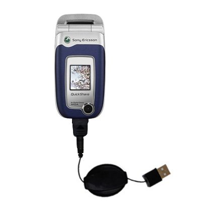 Retractable USB Cable for the Sony Ericsson z520c with Power Hot Sync and Charge capabilities - Gomadic Brand w/ TipExchange Technology