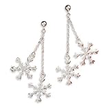 Double Drop Snowflake Post Earrings