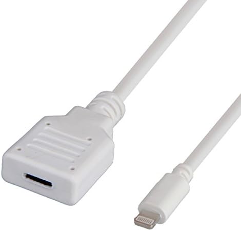 Wtitech Apple Lighting Cable Male to Female Extension Cable with Charging &amp; Sync+ Audio in White Color 1 Meter