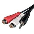 3.5mm stereo jack to 2 RCA Phono Sockets length 20cm
