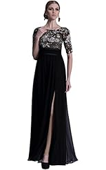 Lace Draped Mesh  Chiffon/Polyester  Ball Gown Evening Dress/Party Dress/Wedding Dress/Maxi Dress 