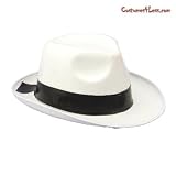 White Gangster Hat Adult