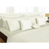 350ThreadCountEgyptianCottonSateenExtraDeepPocketSheetSetWhiteQUEENWHITE