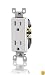 Leviton T5325-W 15 Amp 125 Volt, Tamper Resistant, Decora Duplex Receptacle, Straight Blade, Grounding, White