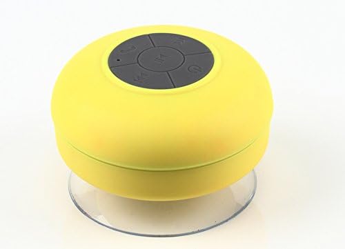 Coisound new Round Waterproof Wireless Bluetooth Shower Speaker Handsfree Speakerphone Compatible with All Bluetooth Devices Iphone 5s and All Android Devices, Great Fun for your Shower and outdoor trip. (A-yellow)