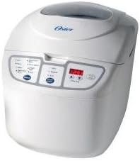 Oster Bread Maker with 2 lbs. Loaf Capacity Includes Accessories, White, Ideal for Kitchen Preparation