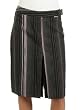 Women's Varied Pinstripe Buckle Tab Waist Skirt
