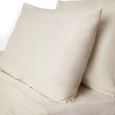 600 Thread Count 100% Egyptian Cotton Solid Ivory Queen 15" Deep Pocket Sheet Set