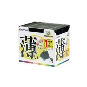イーサプライズ CD/DVDプラケース 1枚収納 5mm厚 20枚パック ブラック ECD20BKT