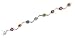 C.Z. Colored Multi-Gemstone Flower Sterling Silver Bracelet