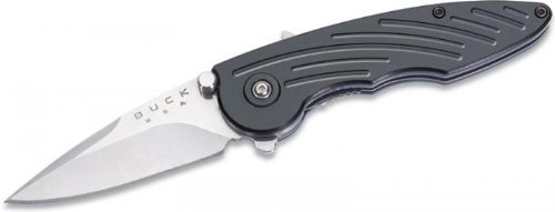 Buck Knives Impulse Knife with Gun Metal Grey Aluminum Handle, Plain by Buck Knives