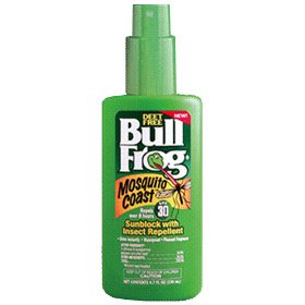 Bullfrog Sunblock 33077 Mosquito Coast SPF 30 4.7oz Pump Spray Bottle