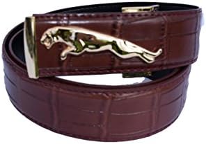 Jaguar Genuine Leather Men's Belt (36.40, Brown)
