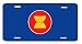 Asean Southeast Asian Nations Flag Vanity Auto License Plate