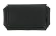 PCMicrostore Apple iPhone Black Leather Texture Horizontal Holster Carrying Case With Belt Loop And Clip