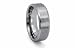 Tungsten Carbide Ring Flat Center Satin High Polish 8mm