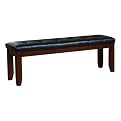 Arezzo Bench - Dark Espresso/ Cherry (60")
