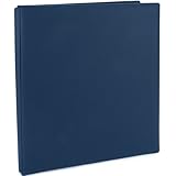 Pioneer 12 Inch by 15 Inch Postbound Family Treasures Deluxe Fabric Memory Book, Midnight Blue