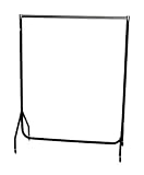 4ft Robust Chrome and Black Clothes Rail with stronger than the normal rail frame.
